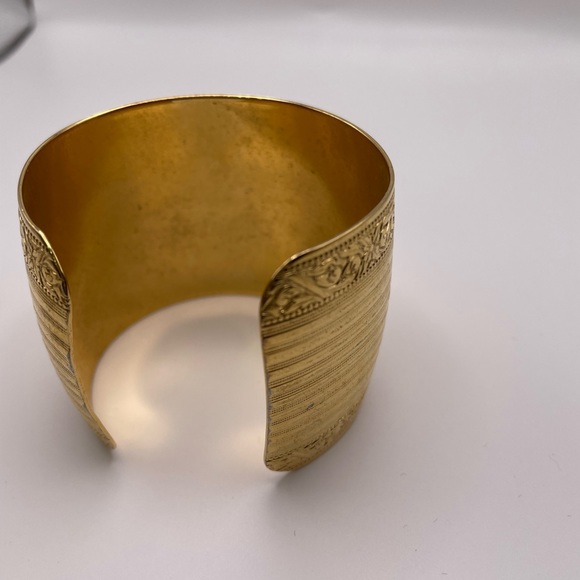 Monet Gold cuff bangle - Picture 2 of 4